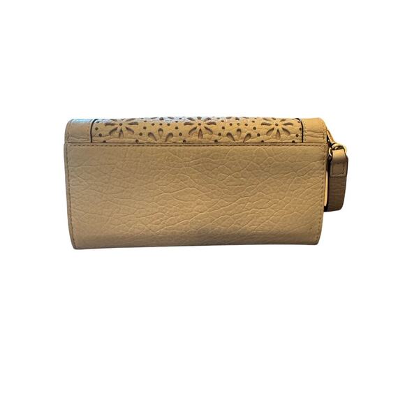 Pre Loved Kate Spade NY Perri Lane Romy Leather Floral Eyelet Purse & Wallet - Picture 3 of 16